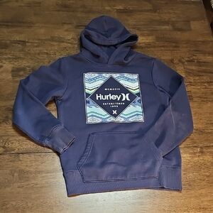 3 for $10 💙 Boys Hoodie M(10/12)  Navy Surf Graphic Pullover - FLAWS NOTED